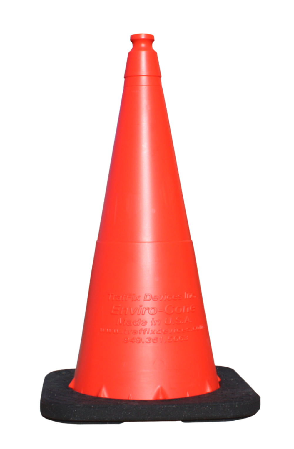 Vizcon Orange 28″ Enviro Cone with Recycled 7 lbs Rubber Base - Ascmtools