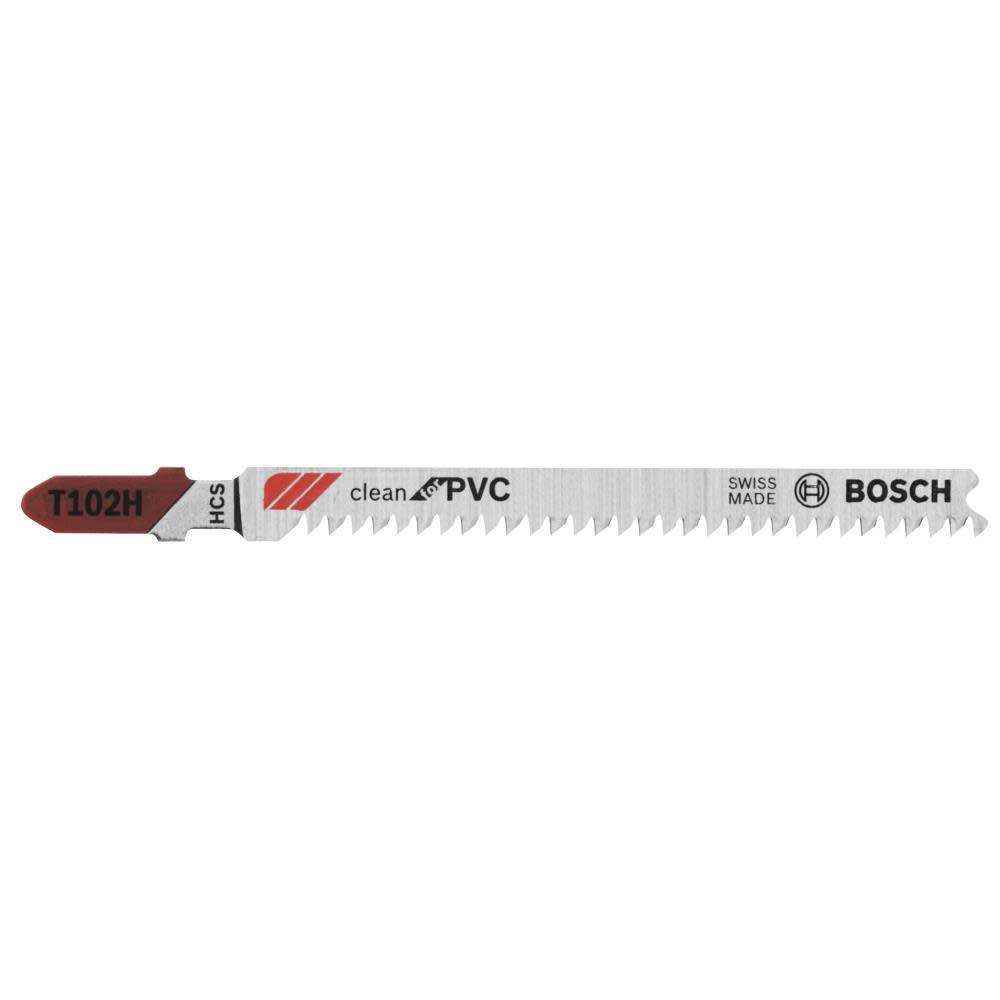 Bosch 3 Pc. 3 In. 10 TPI Clean for PVC High Carbon Steel Jig Saw Blades - Ascmtools