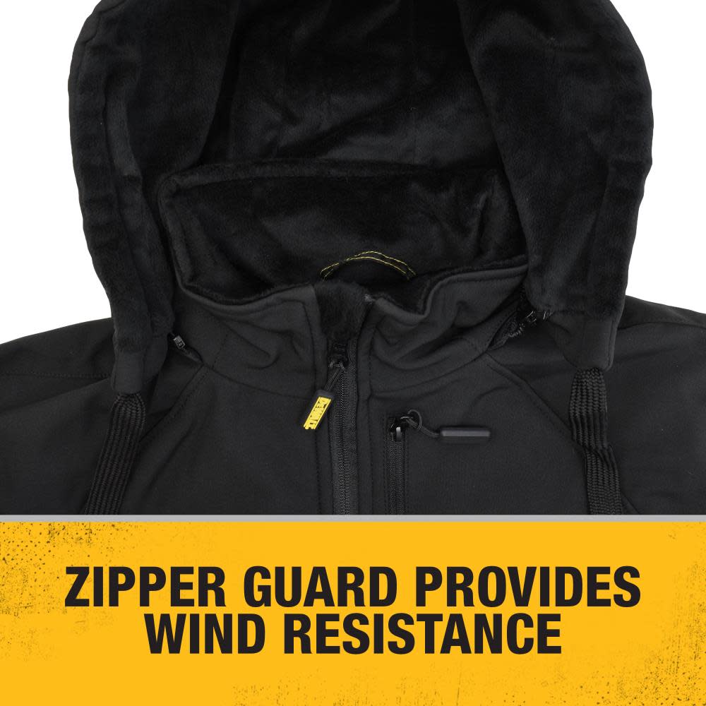 DEWALT Womens Heated Hooded Soft Shell Jacket Black S - Ascmtools
