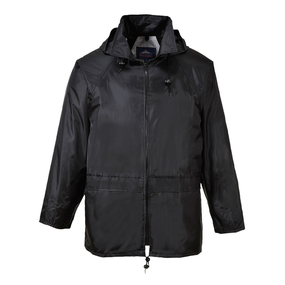 Portwest Black Classic Rain Jacket – XXXL - Ascmtools