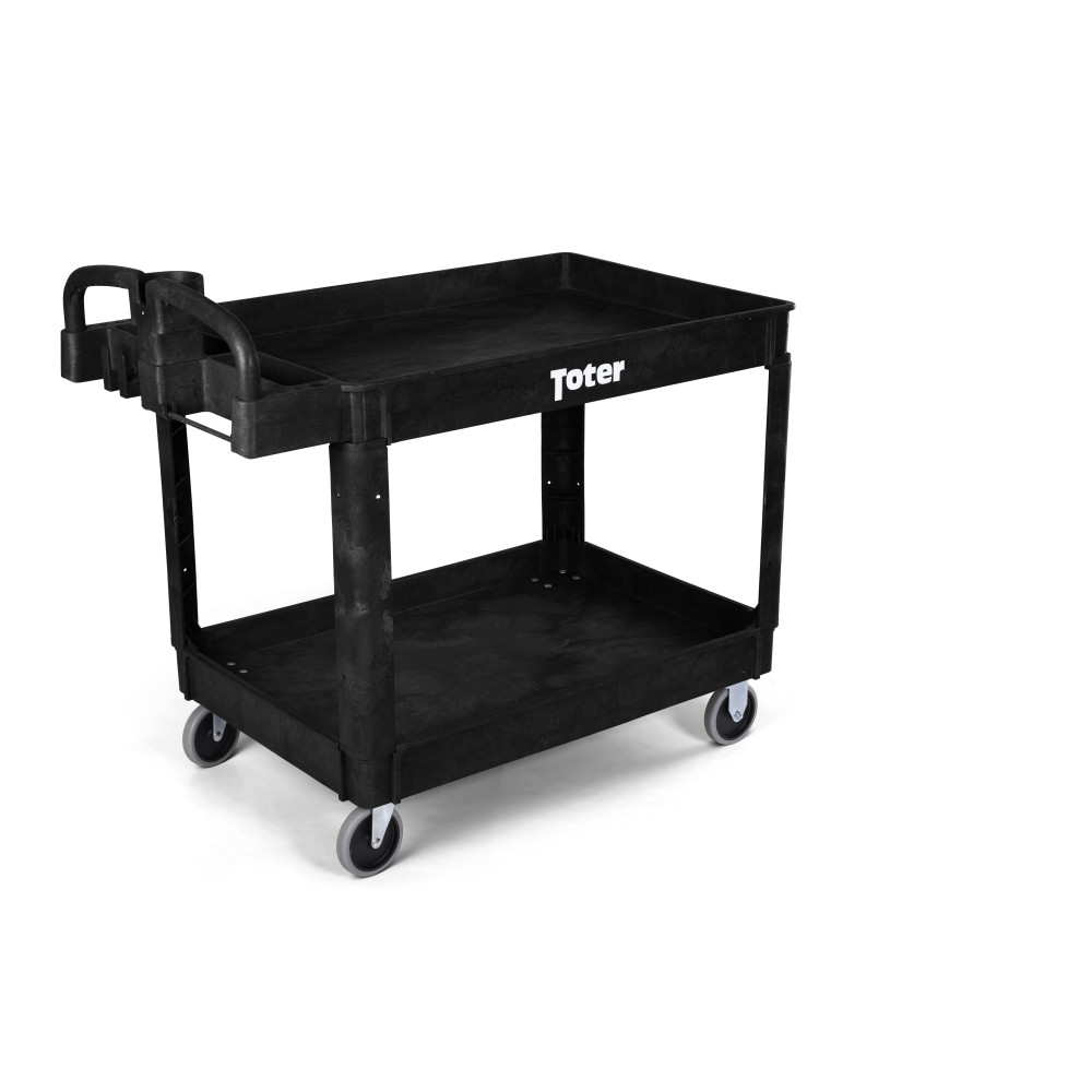 Toter Material Handling Utility Cart with Lipped Top and Ergo Handle - Ascmtools