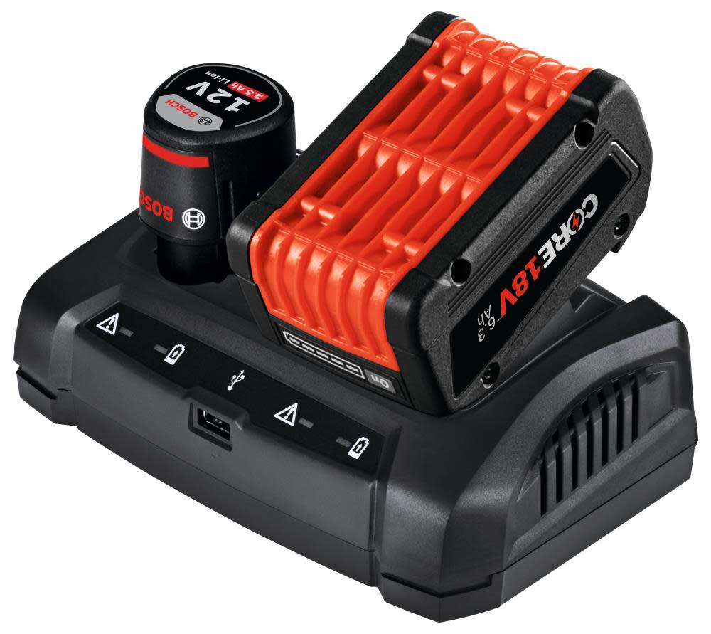 Bosch 18V/12V Dual-Bay Battery Charger - Ascmtools