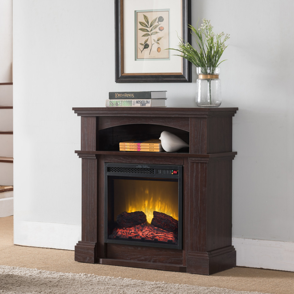 Hearthpro Compact Electric Fireplace with Storage - Ascmtools