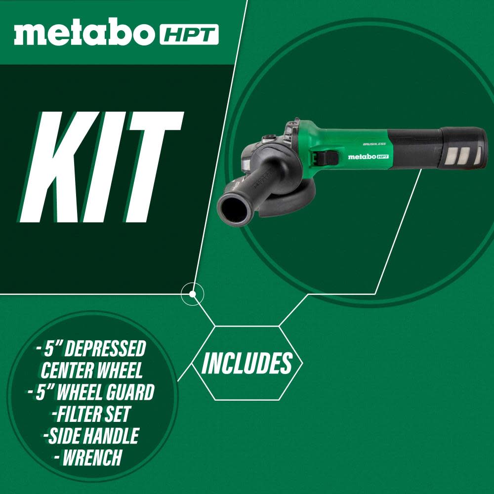 Metabo HPT 5″ 12 Amp Variable Speed Angle Grinder - Ascmtools