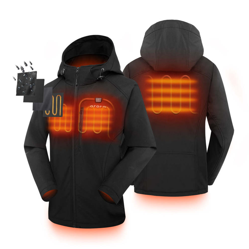 ORORO Womens Black Classic Heated Jacket Kit XS - Ascmtools