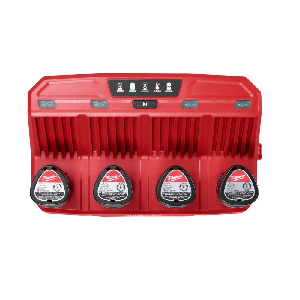 Milwaukee M12 4-Bay Sequential Charger - Ascmtools