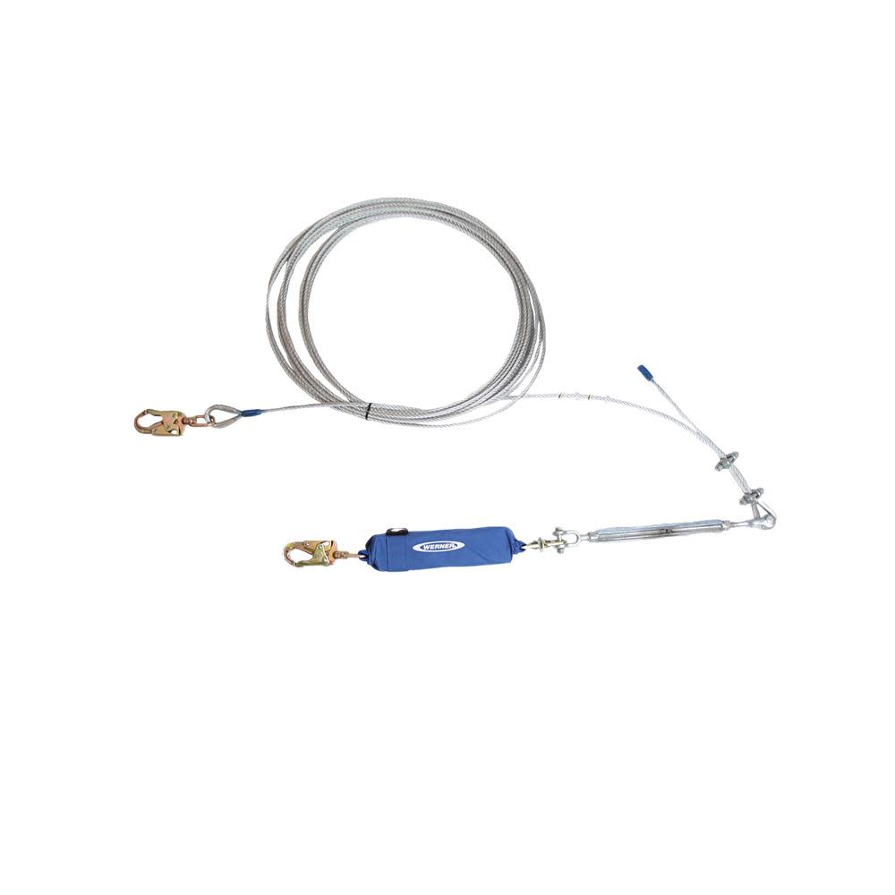 Werner 60 Ft. 2-Man Cable Horizontal Lifeline System - Ascmtools