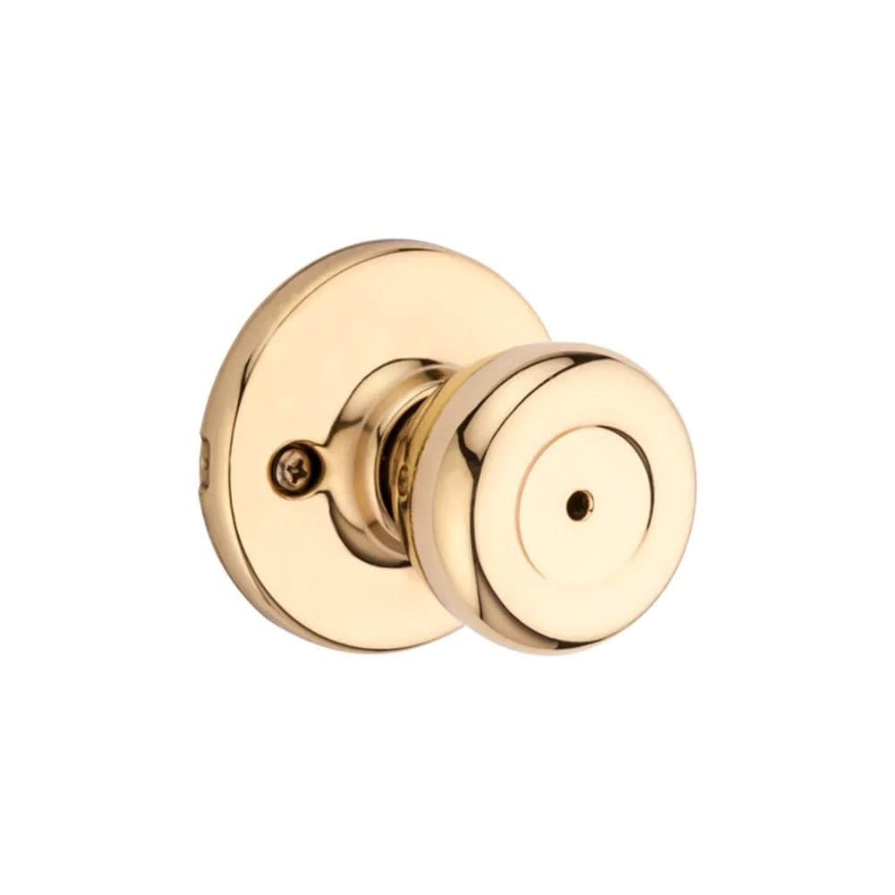 Kwikset Polished Brass Bed/Bath Tylo Privacy Door Knob Set - Ascmtools