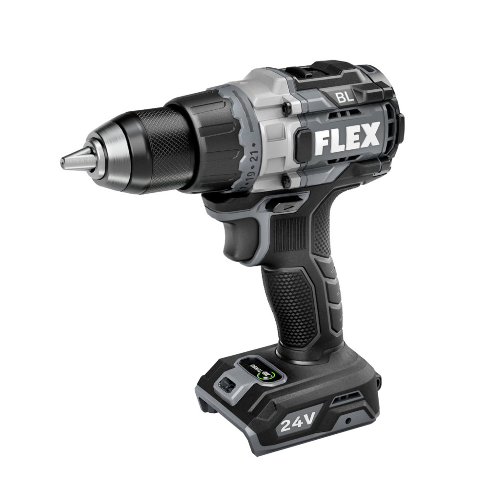 FLEX 24V 1/2″ 2 Speed Drill Driver With Turbo Mode Bare Tool - Ascmtools