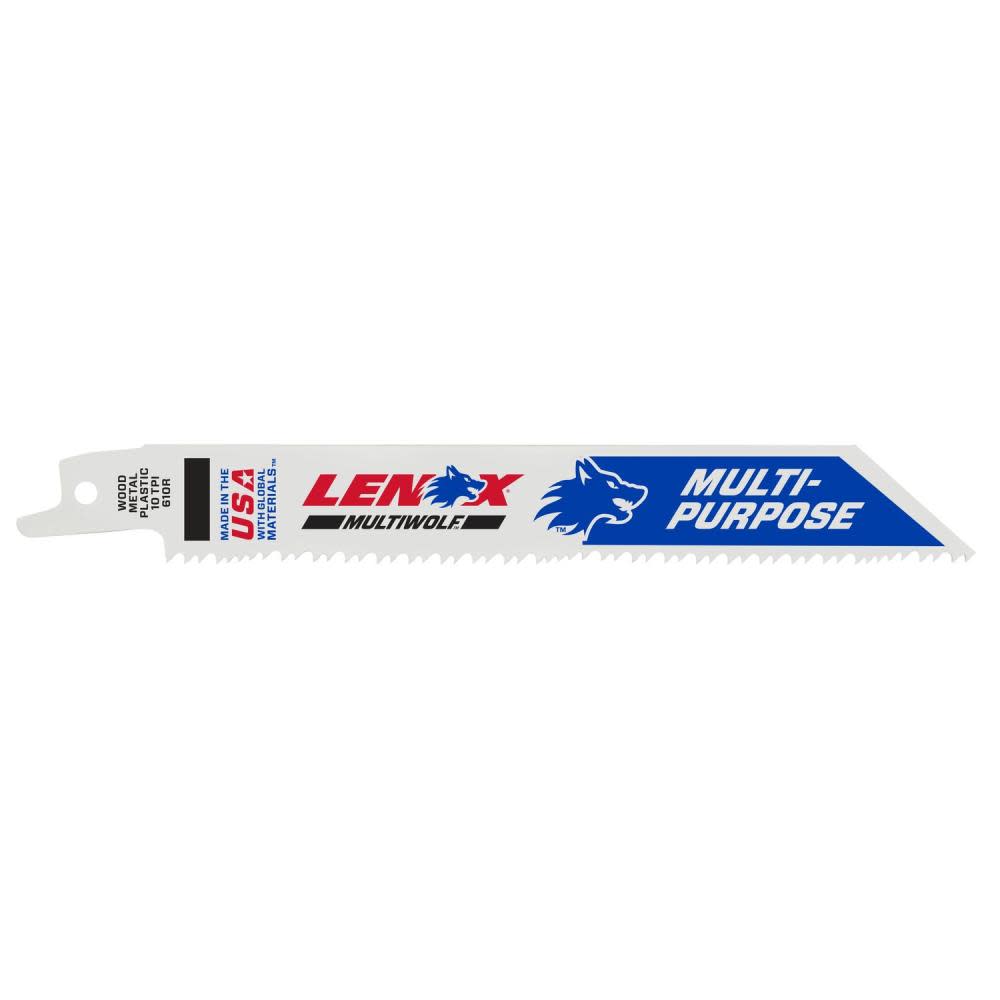 Lenox Reciprocating Saw Blade B610R 6″ X 3/4″ X .035″ X 10 TPI 25pk - Ascmtools