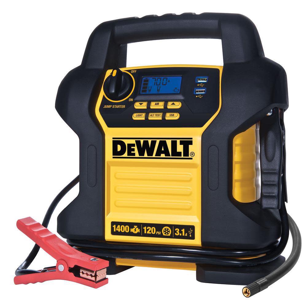 DEWALT 1400 Peak Amp Jump Starter with Digital Compressor - Ascmtools