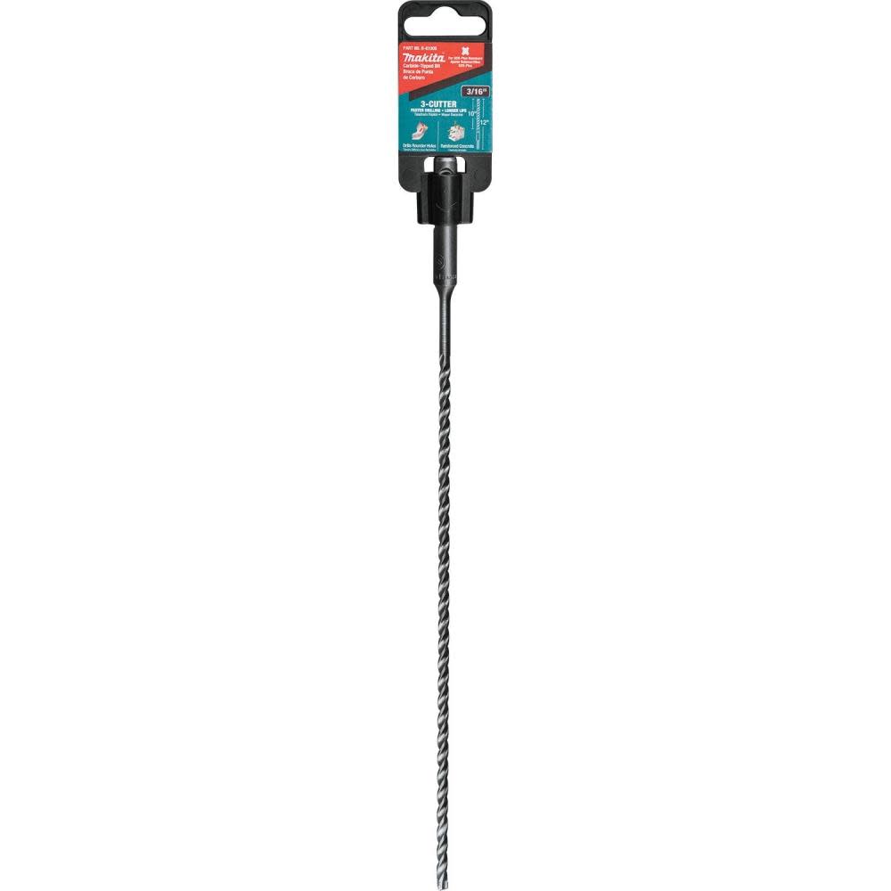 Makita 3/16 In. x 12 In. SDS-Plus Bit 3-Cutter - Ascmtools