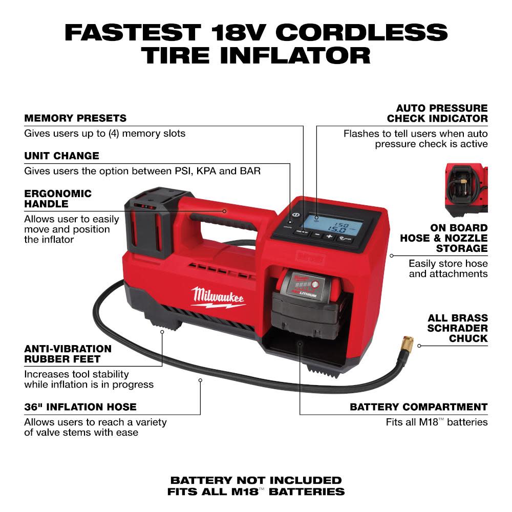 Milwaukee M18 Inflator - Ascmtools