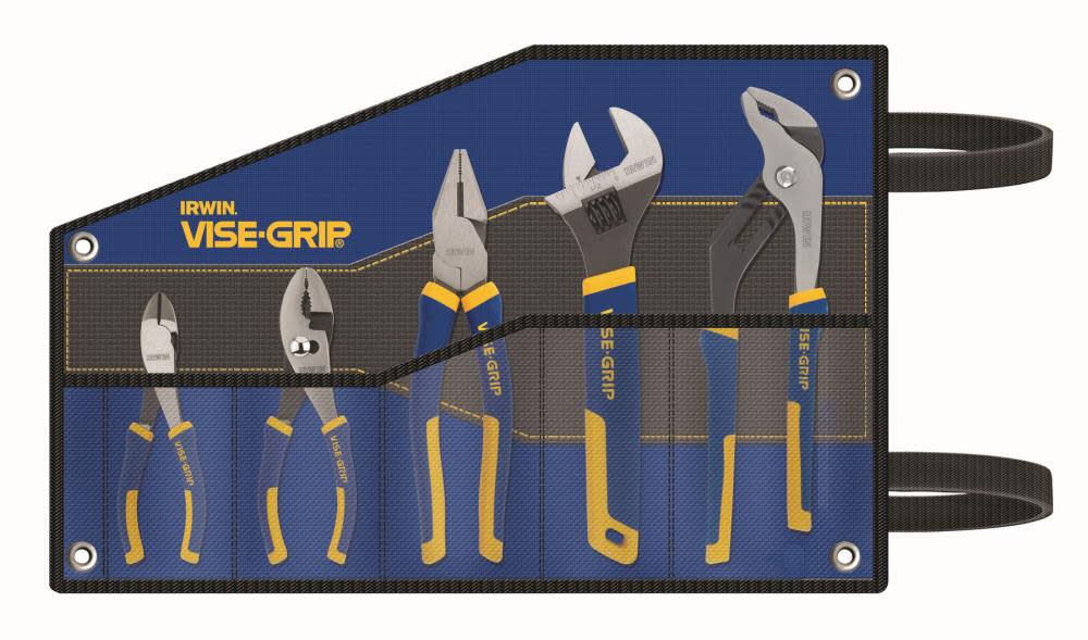 Irwin 5 piece Pro-Pliers Kit Bag 6 In. Slip Joint - Ascmtools