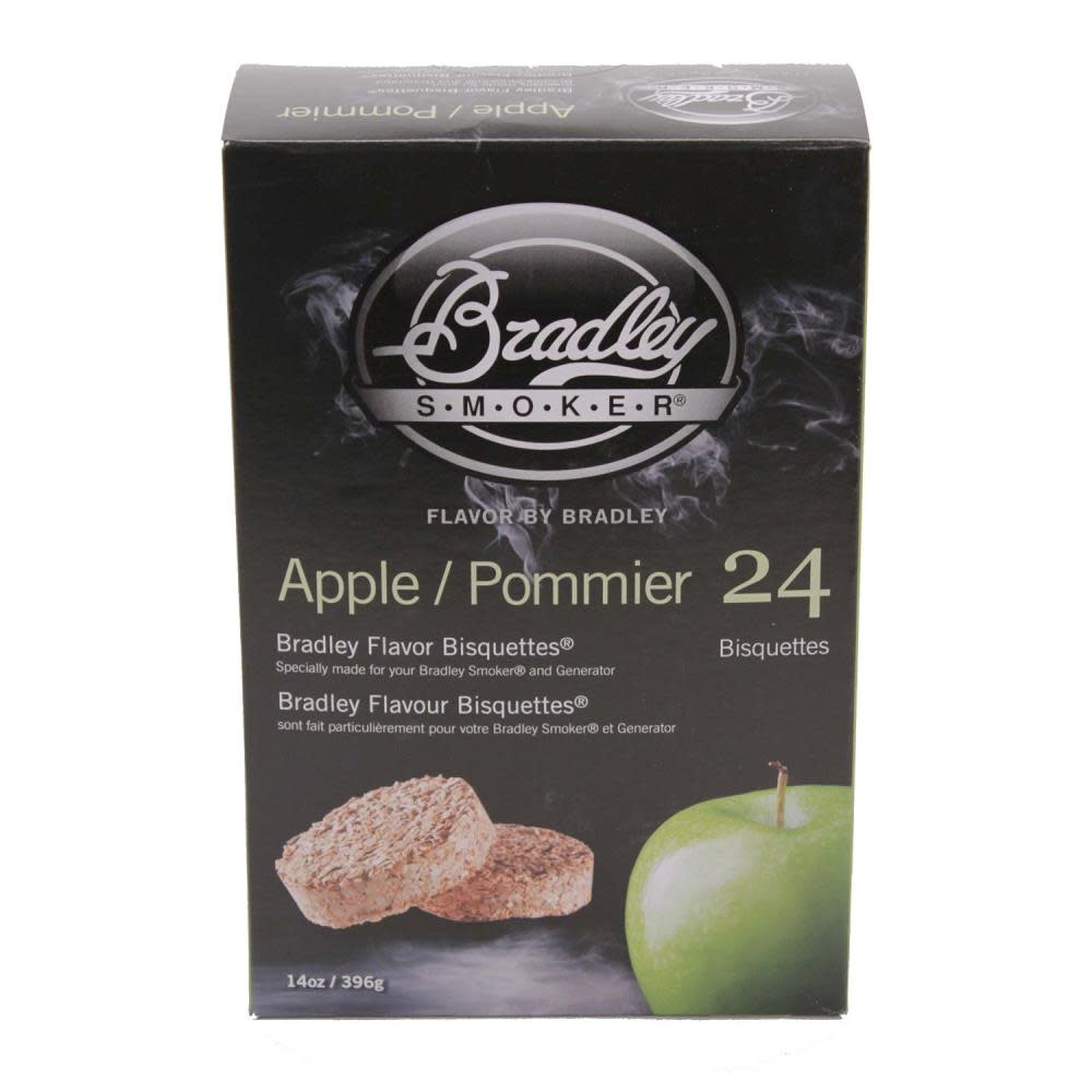 Bradley Smoker 24-Pack Apple Bisquettes - Ascmtools