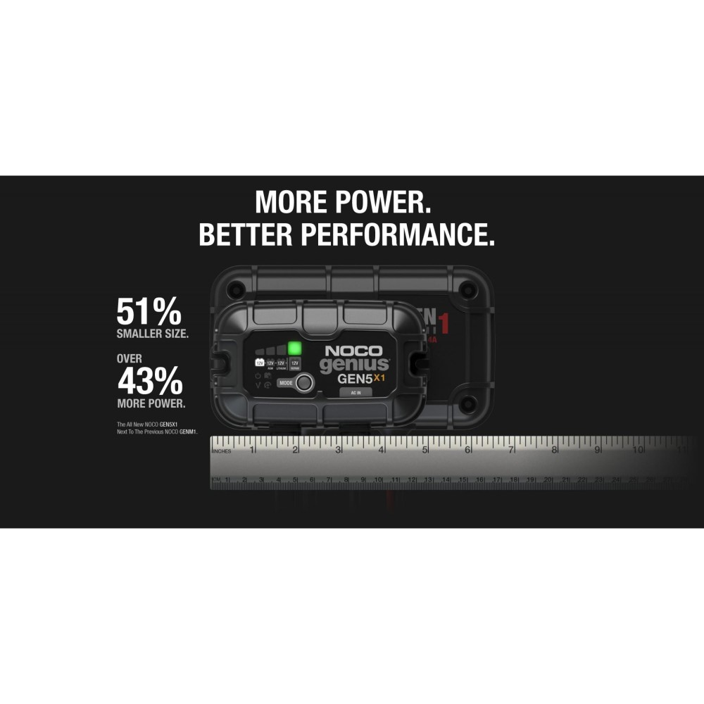 Noco 12V Battery Charger 5A Fully Automatic 1 Bank On Board - Ascmtools