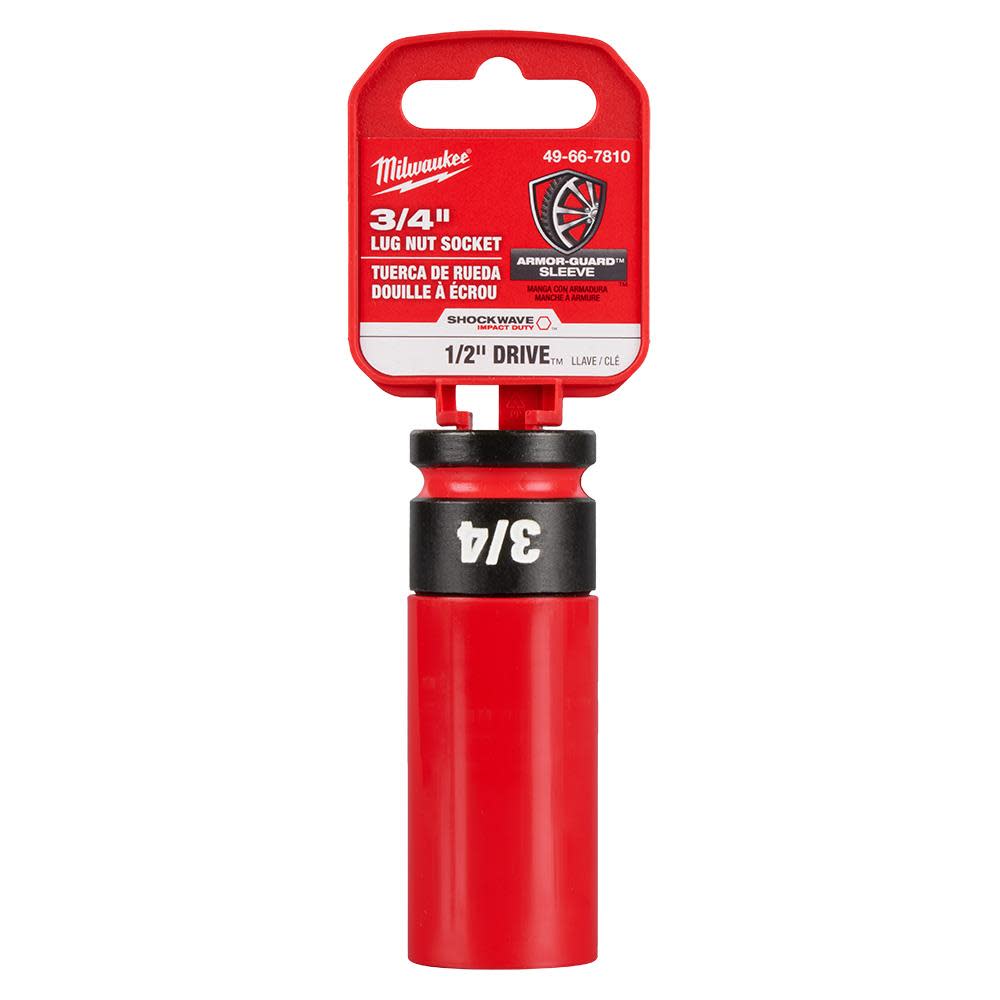 Milwaukee SHOCKWAVE Impact Duty Socket 1/2 Drive 3/4″ SAE Lug Nut Wheel - Ascmtools