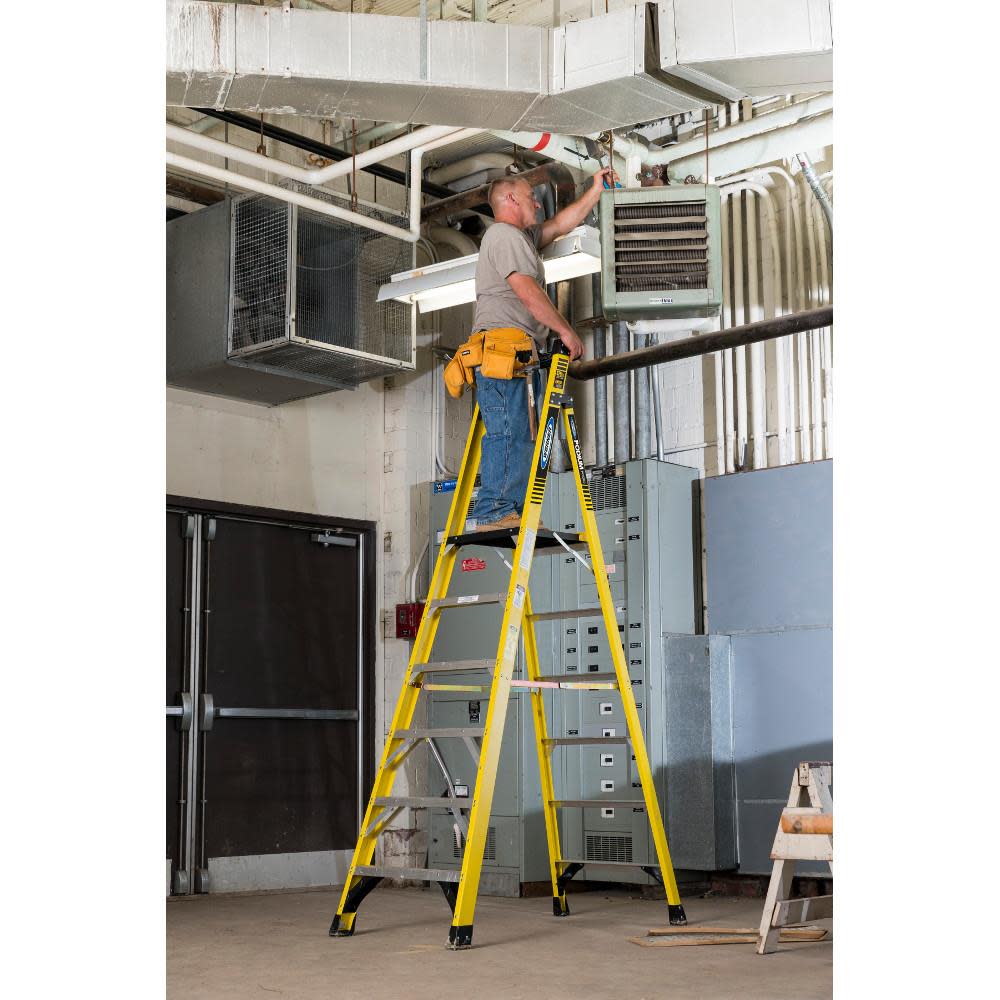 Werner Podium 6-ft Fiberglass 375-lb Type IAA Step Ladder - Ascmtools