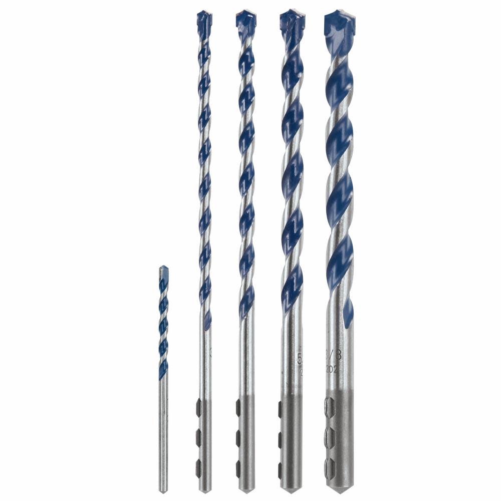 Bosch 5 pc. BlueGranite Turbo Carbide Hammer Drill Bit Set - Ascmtools