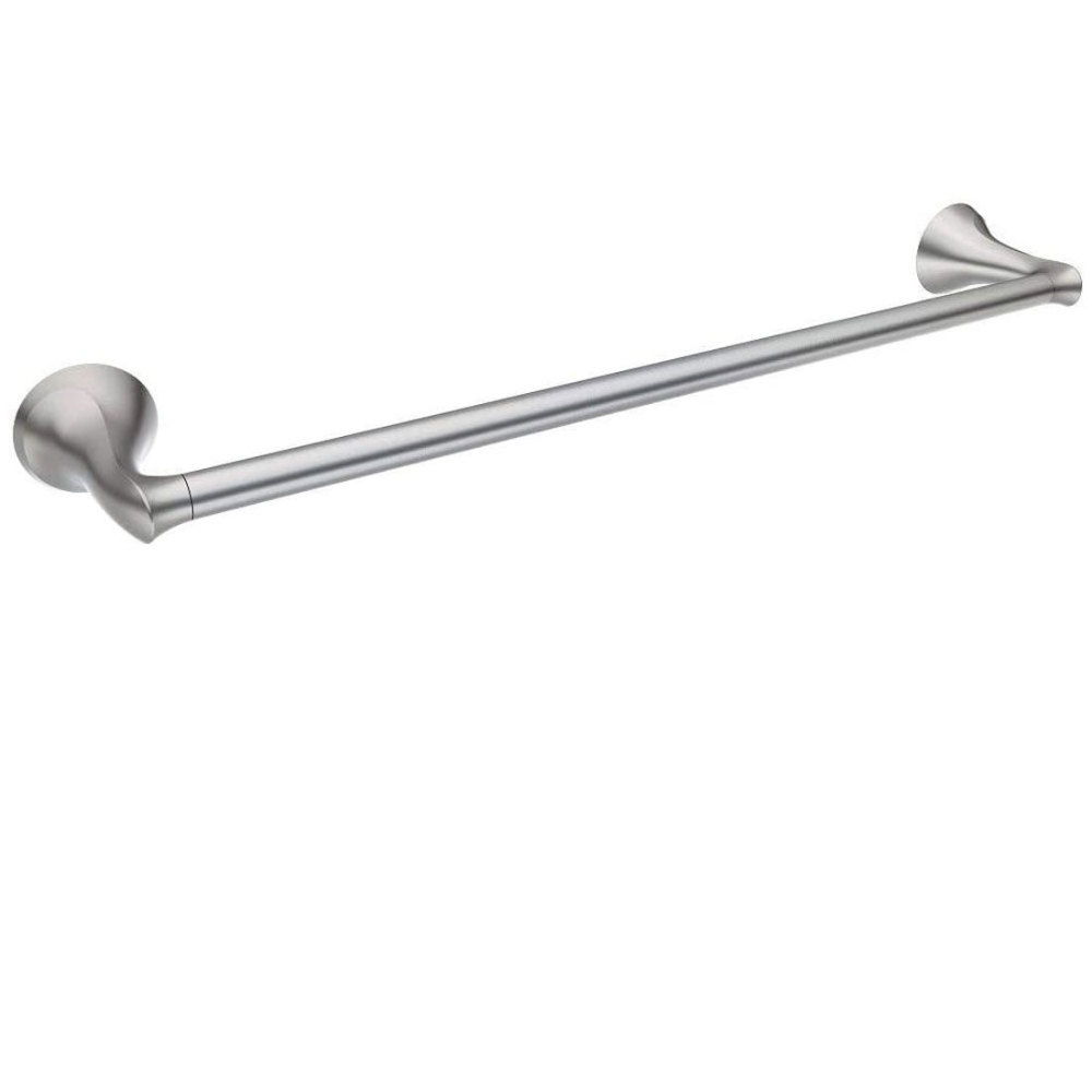 Moen Darcy Brushed Nickel 18″ Towel Bar with Press & Mark Stamp - Ascmtools