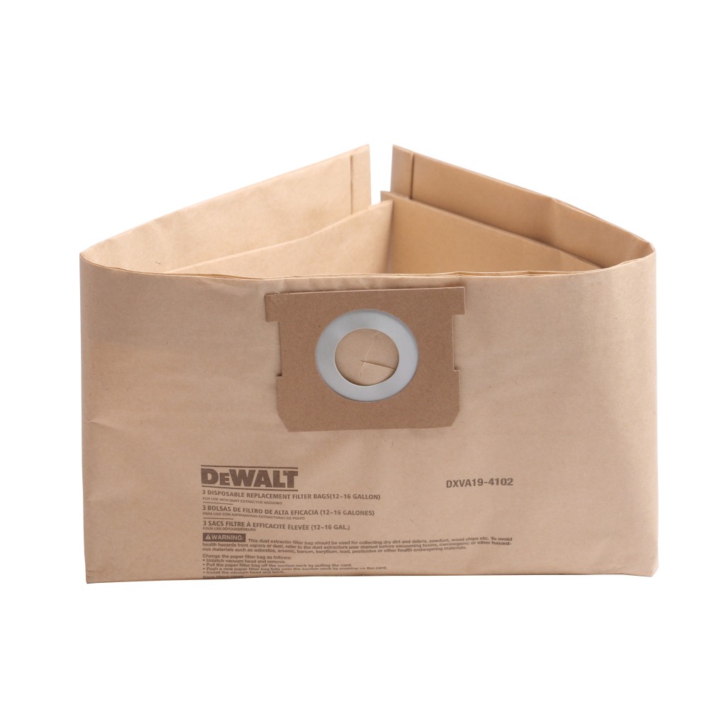 DEWALT Dust Bag 12 16 Gallon 3 bags - Ascmtools