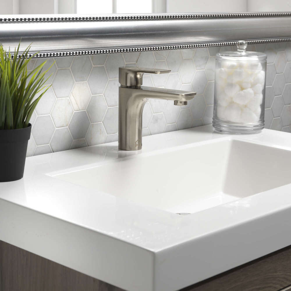 Homewerks Bathroom Sink Faucet Brushed Nickel 1 Handle - Ascmtools