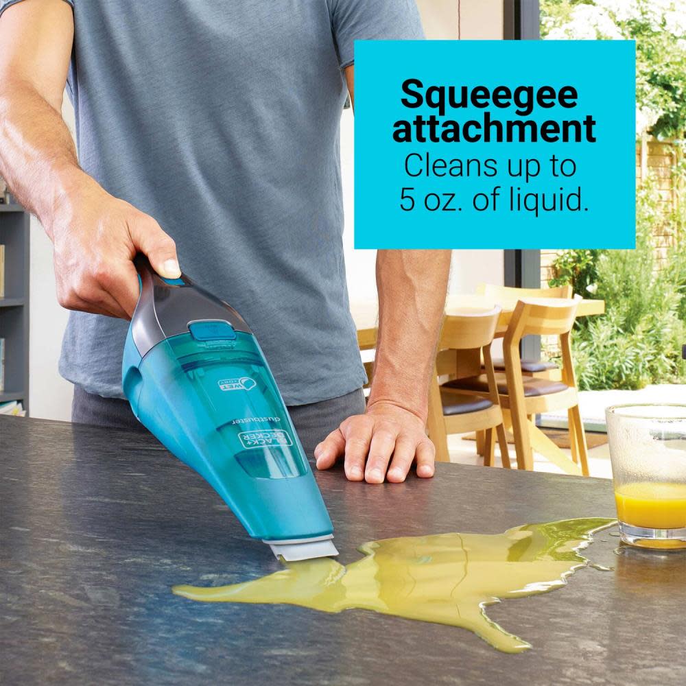 Black and Decker DUSTBUSTER QuickClean Wet/Dry Handheld Vacuum Turquoise - Ascmtools