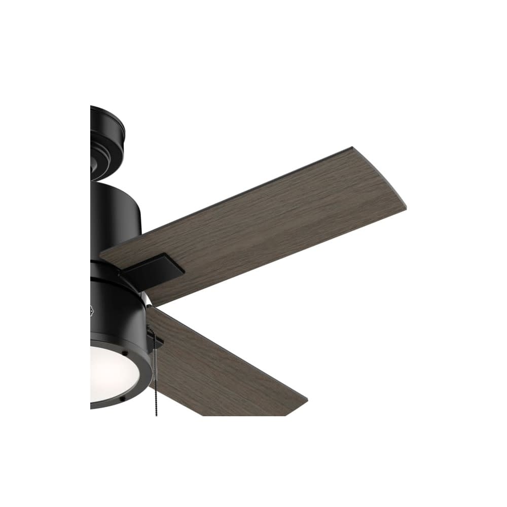 Hunter Fan Beck Ceiling Fan 42″ Matte Black/Greyed Walnut - Ascmtools