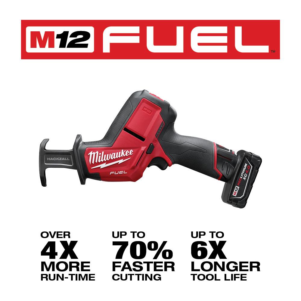 Milwaukee M12 FUEL HACKZALL Reciprocating Saw Kit - Ascmtools