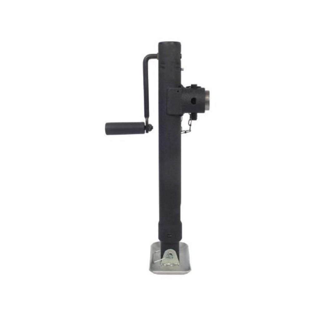 Trailer Valet Blackout 5000 lbs Side Wind Welded Pipe Mount Jack – 15 inch Travel - Ascmtools