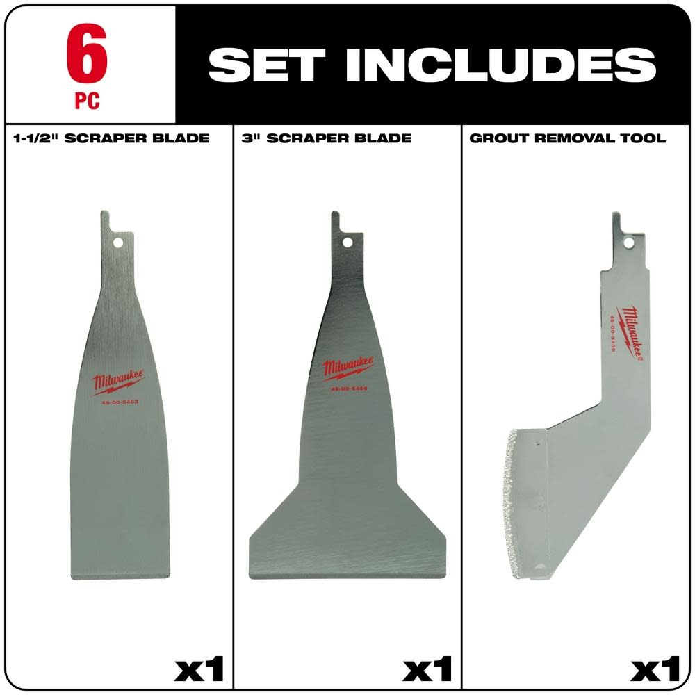 Milwaukee Material Removal Blade Set 3PK - Ascmtools