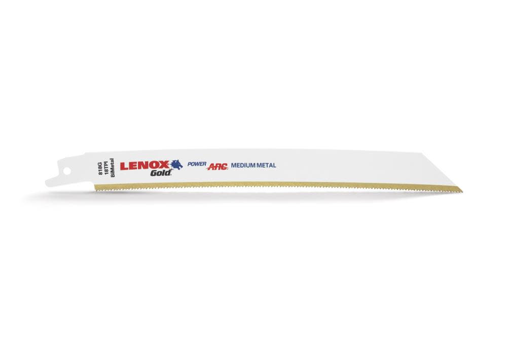 Lenox 8 In. 18TPI Gold Power Arc Curved Reciprocating Blade 5 pk. - Ascmtools