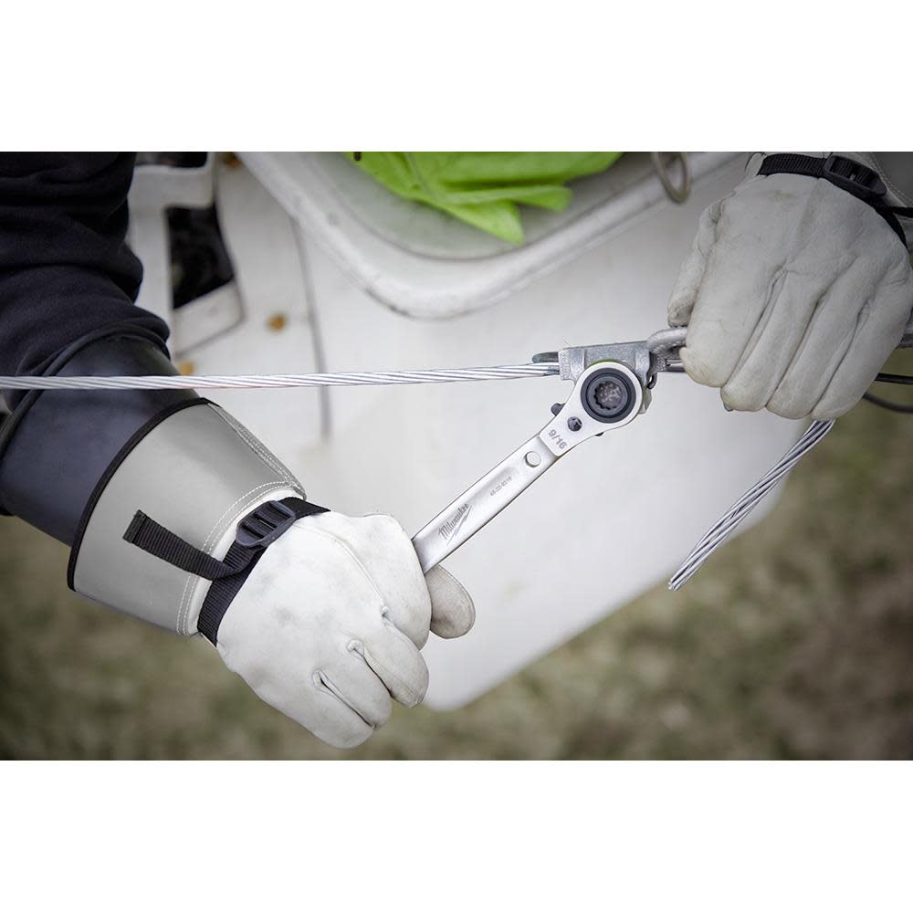 Milwaukee Linemans 5-in-1 Ratcheting Wrench - Ascmtools