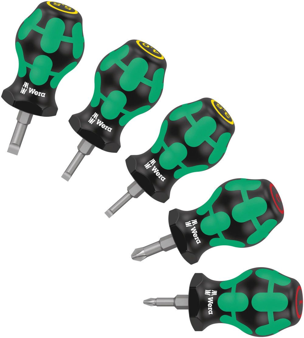 Wera Tools Kraftform Plus Stubby Set 1 Screwdriver Set 5pc - Ascmtools