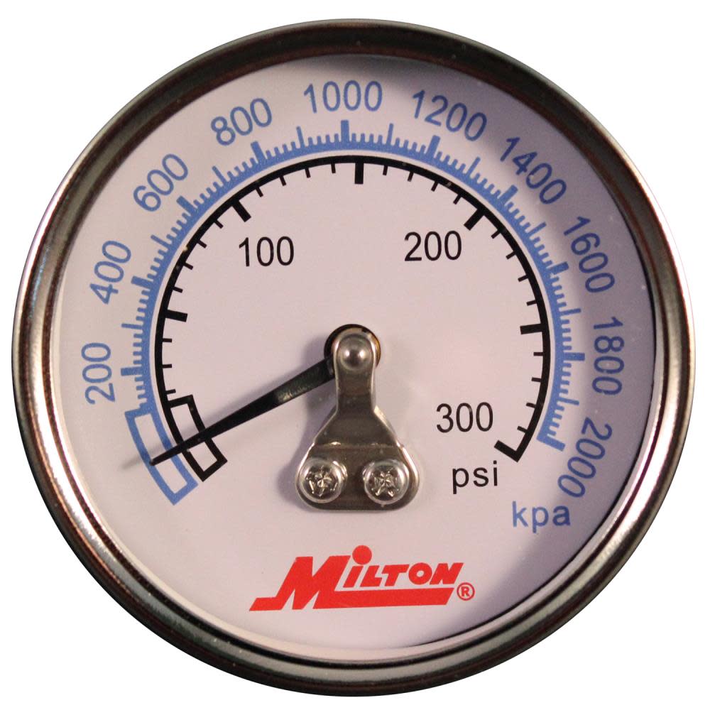 Milton High Pressure Gauge 1/4 In. NPT - Ascmtools
