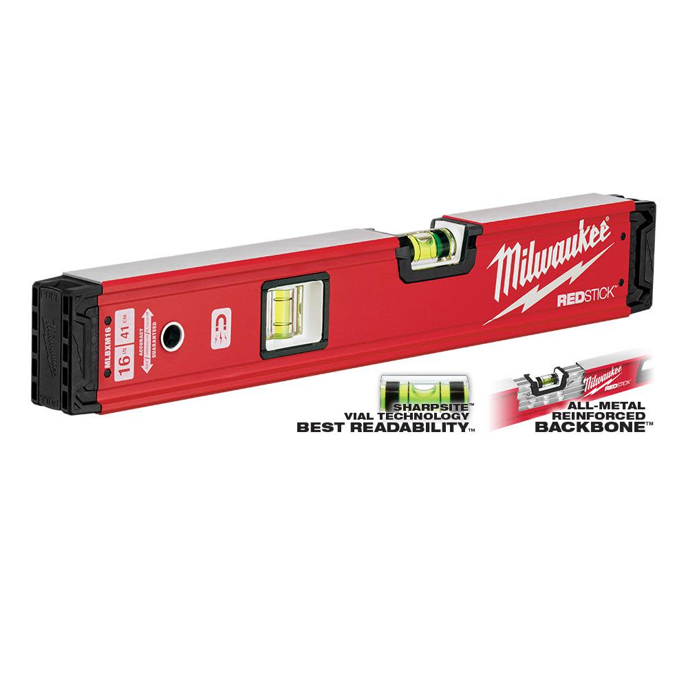 Milwaukee 16 in. REDSTICK Magnetic Box Level - Ascmtools