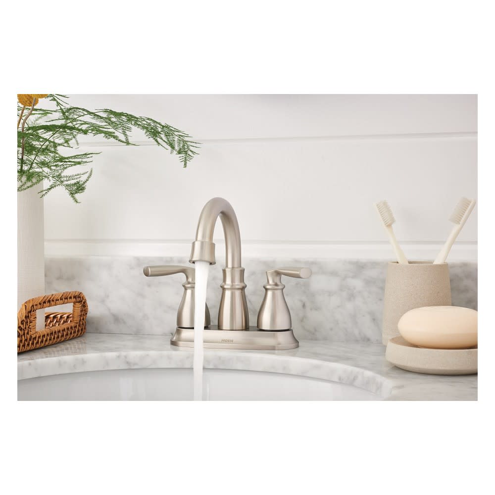 Moen Hilliard Bathroom Faucet Spot Resist Nickel 2 Handle HighArc - Ascmtools