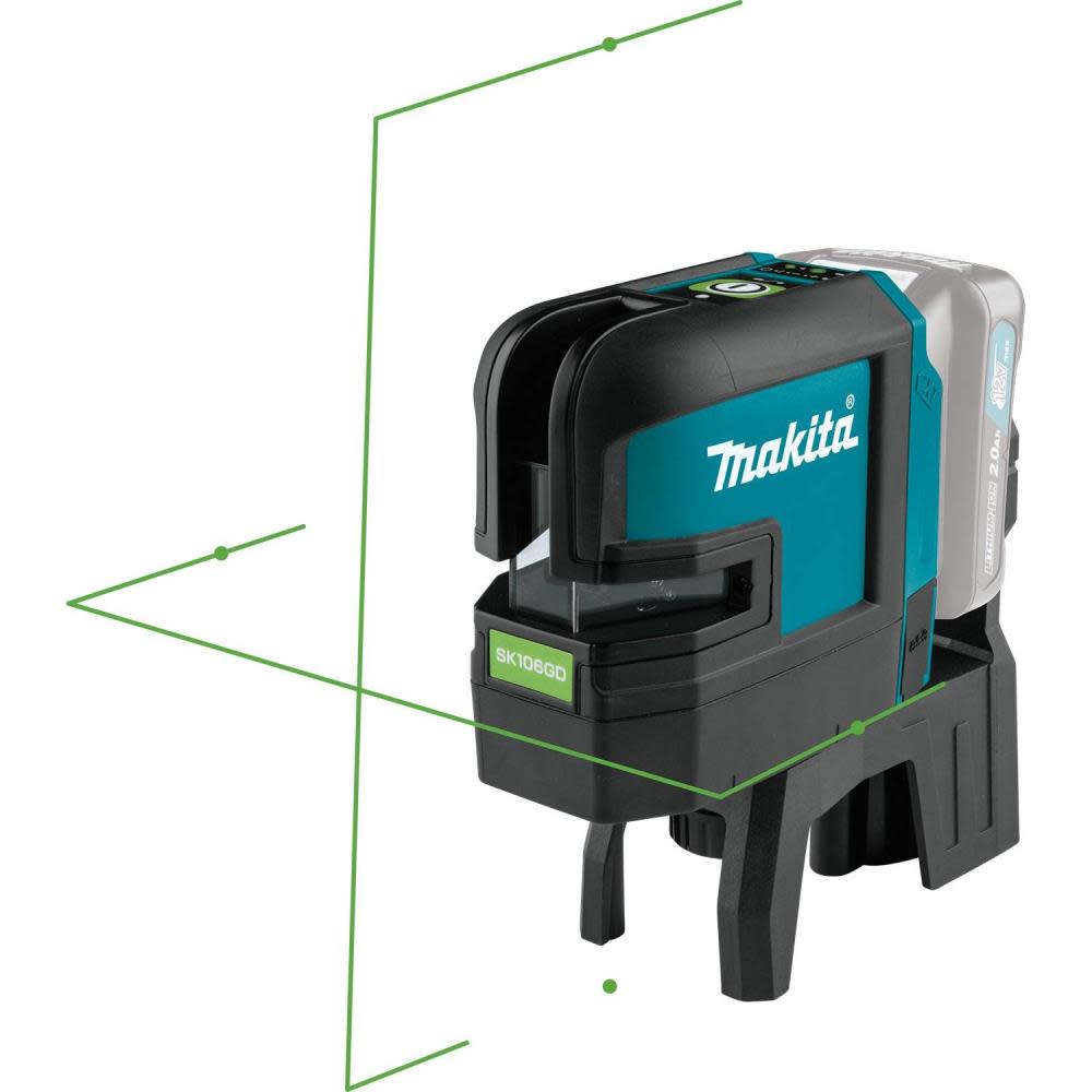 Makita 12V Max CXT Self-Leveling Cross-Line/4-Point Green Beam Laser Bare Tool - Ascmtools
