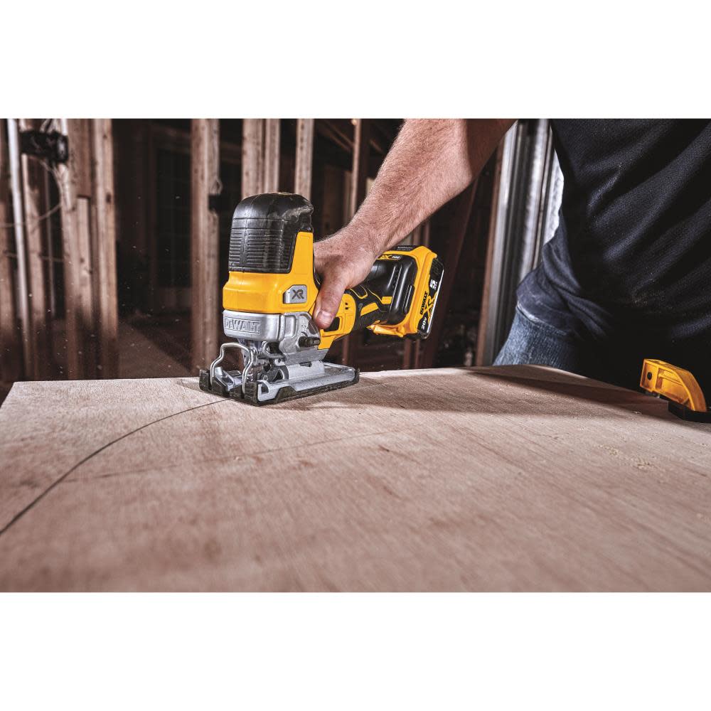 DEWALT 20V MAX XR Jig Saw Body Grip & Premium XR Battery 2pk Bundle - Ascmtools