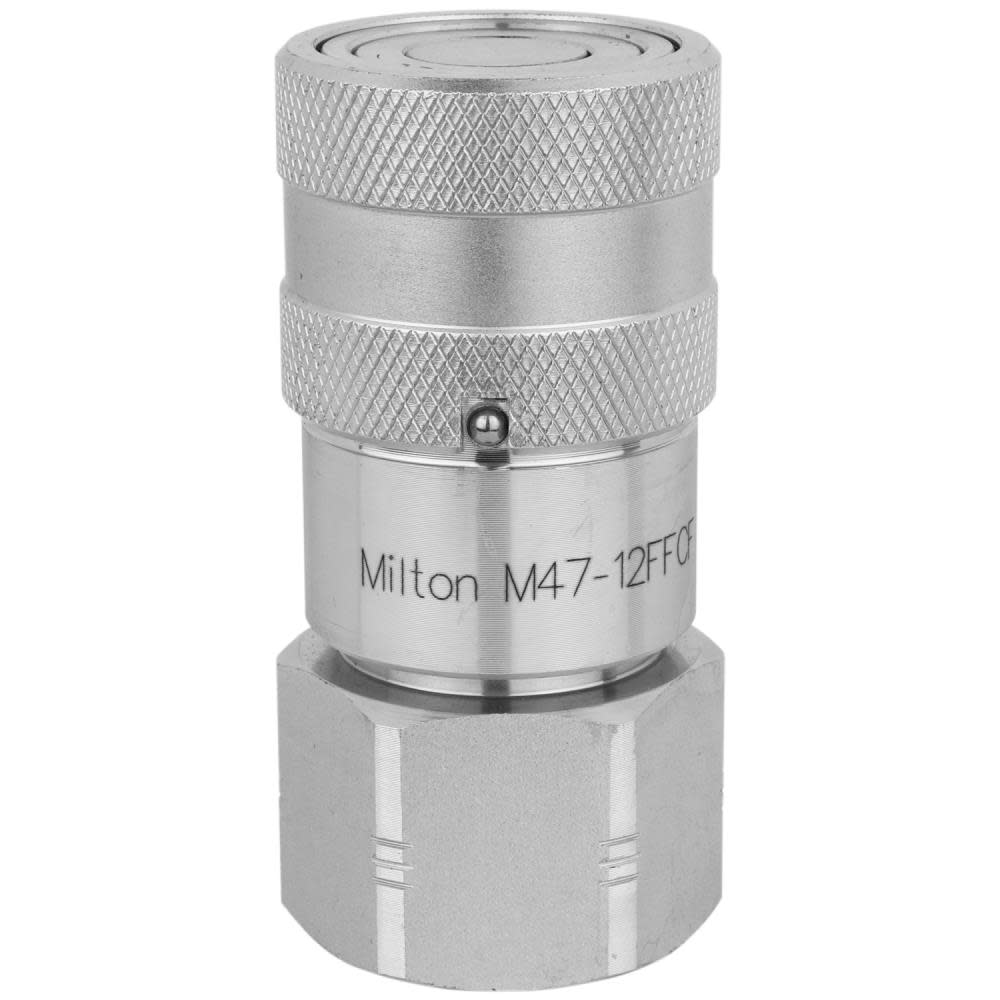 Milton 3/4″ NPTF Hydraulic Flush Face Coupler Coupler Half - Ascmtools