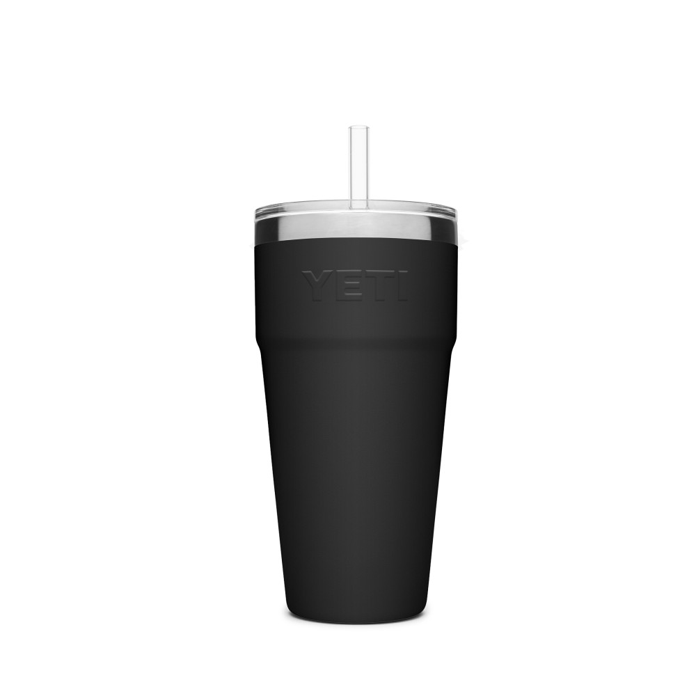 Yeti Rambler Stackable Cup with Straw Lid 26oz Black - Ascmtools