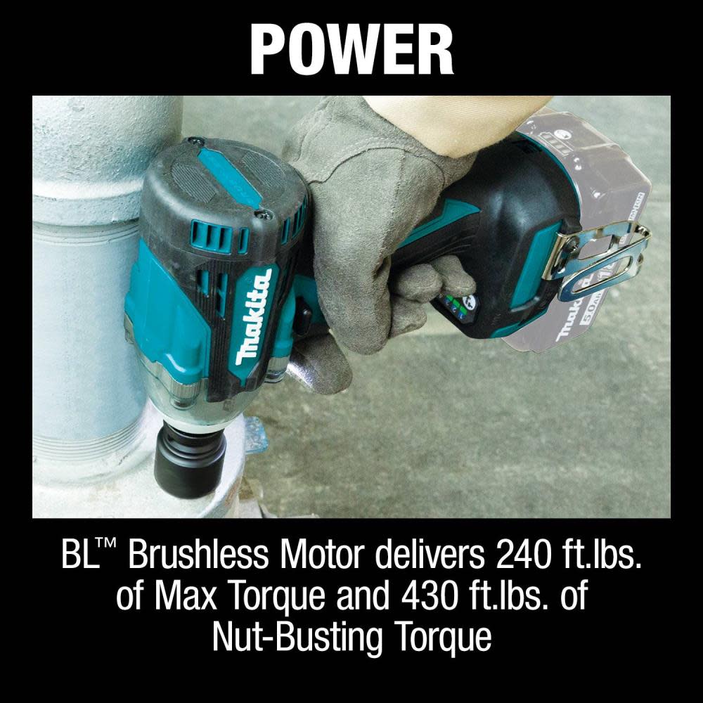 Makita 18V LXT 4-Speed 1/2″ Sq Drive Impact Wrench with Detent Anvil Bare Tool - Ascmtools