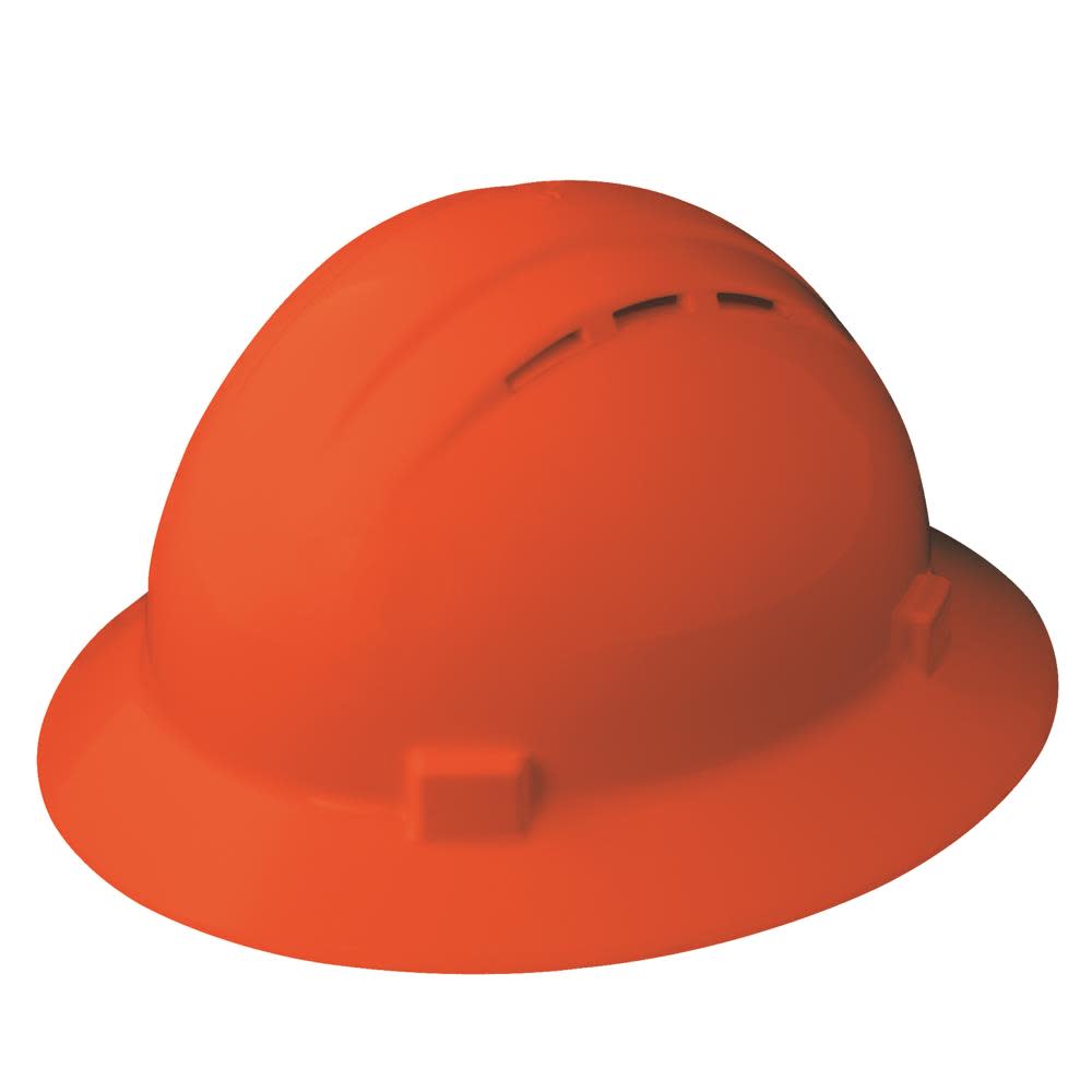 ERB Americana Full Brim Vent Ratchet Suspension Hard Hat – Hi-Viz Orange - Ascmtools