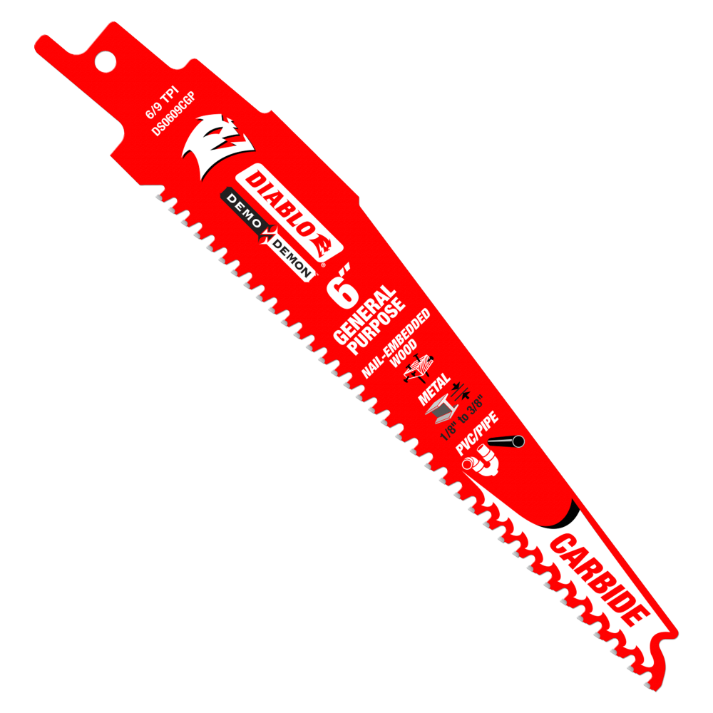 Diablo Tools 6″ Demo Demon Carbide General Purpose Recip - Ascmtools