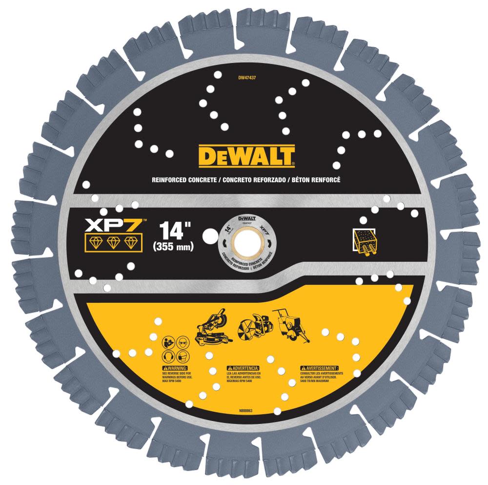DEWALT Diamond Blade 14″ SEGMENTED XP7 REINFORCED CONCRETE - Ascmtools