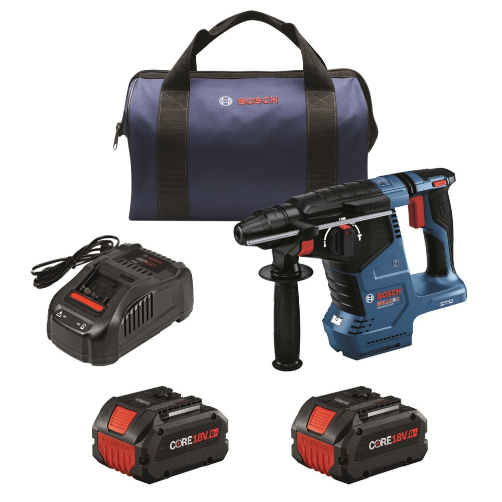 Bosch 18V Bulldog 1″ Rotary Hammer SDS plus Kit - Ascmtools