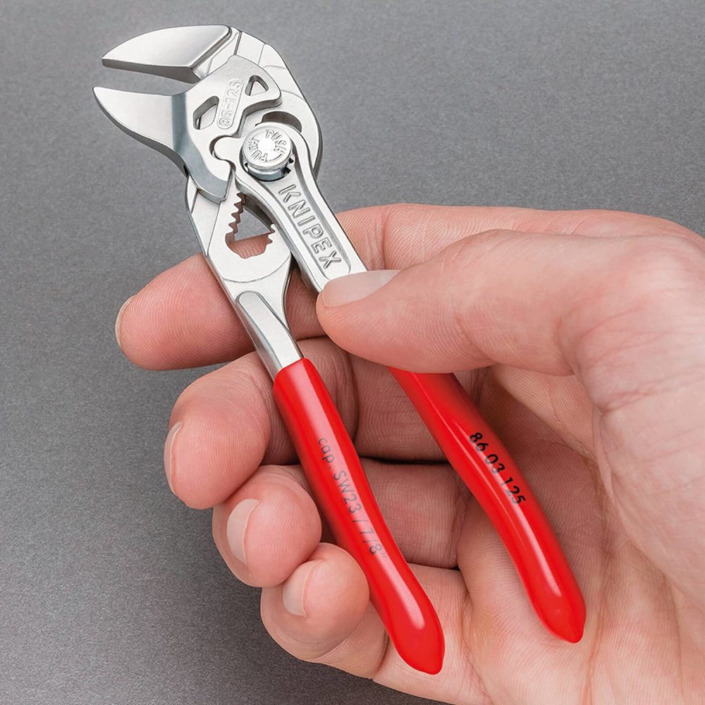Knipex Pliers Wrench Chrome Plated Head 125mm - Ascmtools