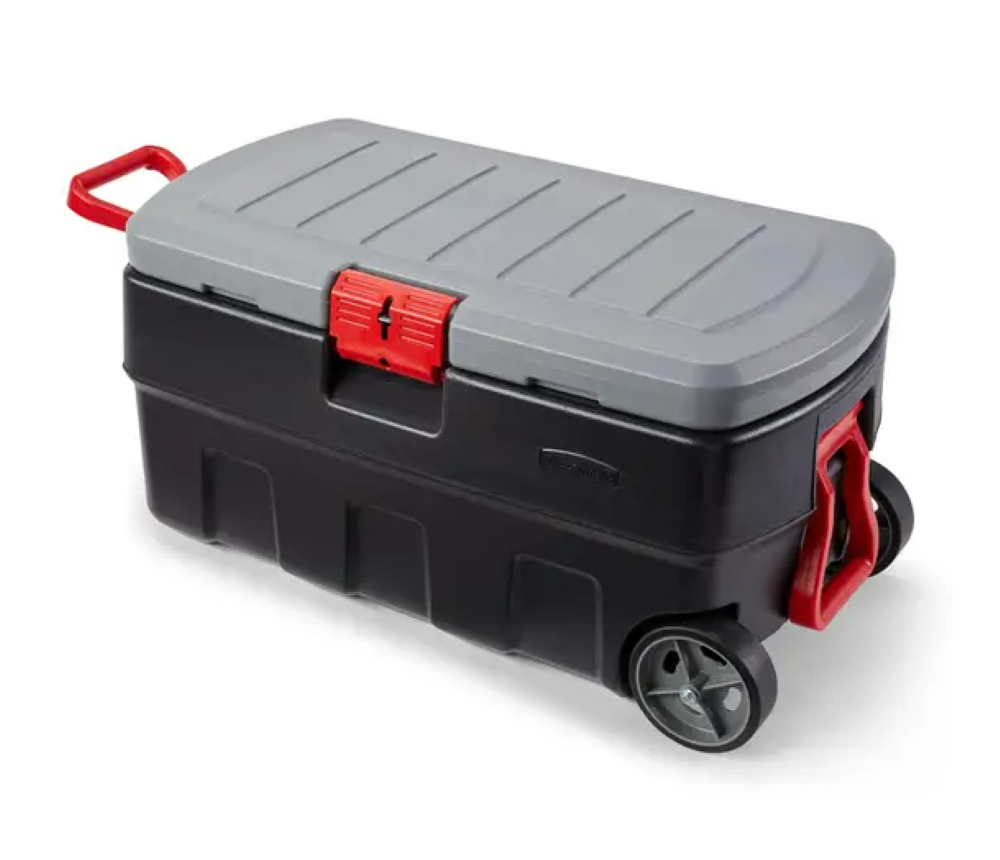 Rubbermaid Wheeled Storage Tote 35 Gallon - Ascmtools