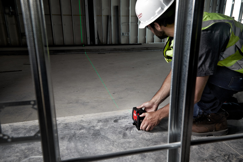 Milwaukee Green Beam Laser Cross Line Plumb Point USB Rechargeable - Ascmtools