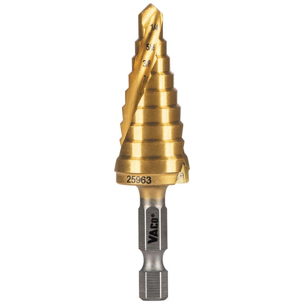 Klein Tools 1/4″ to 3/4″ Step Drill Bit VACO - Ascmtools